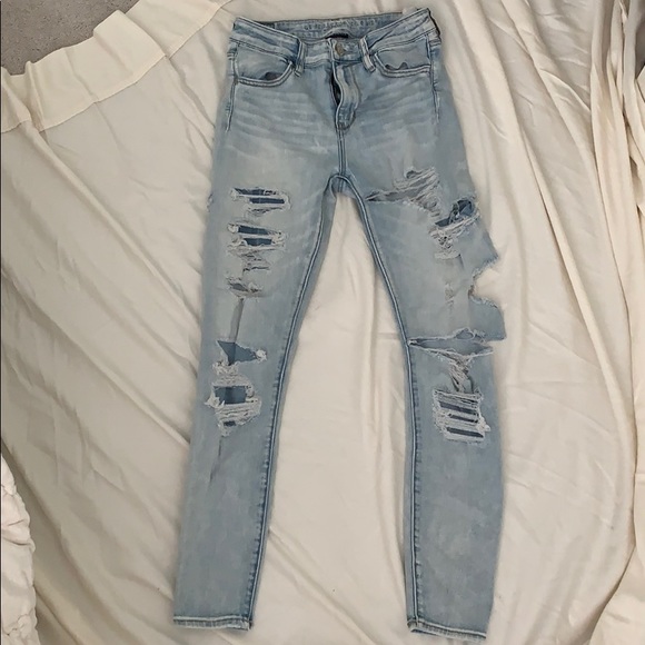 American Eagle Outfitters Denim - American Eagle Ripped Super Stretch Skinny Jeans